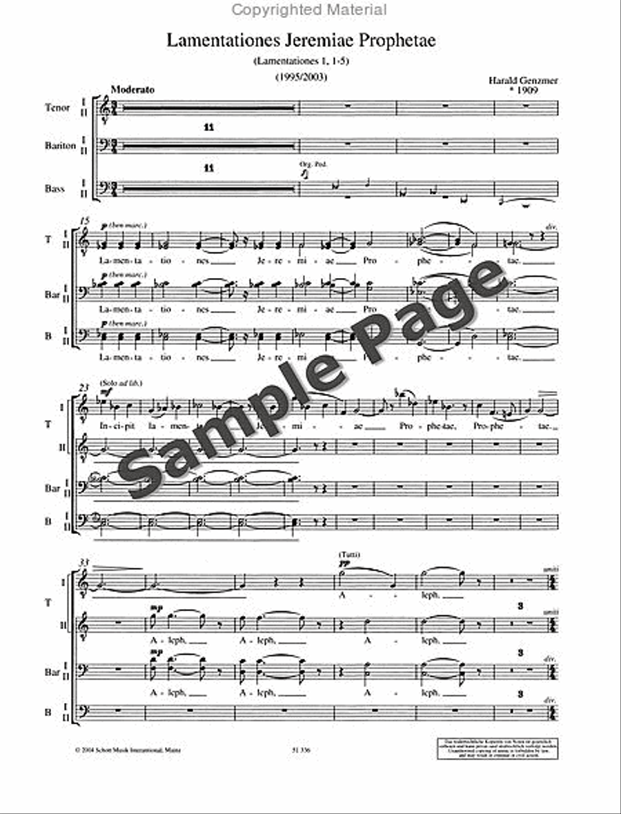 Lamentationes Jeremiae Prophetae TTBB scores gallery preview page 3