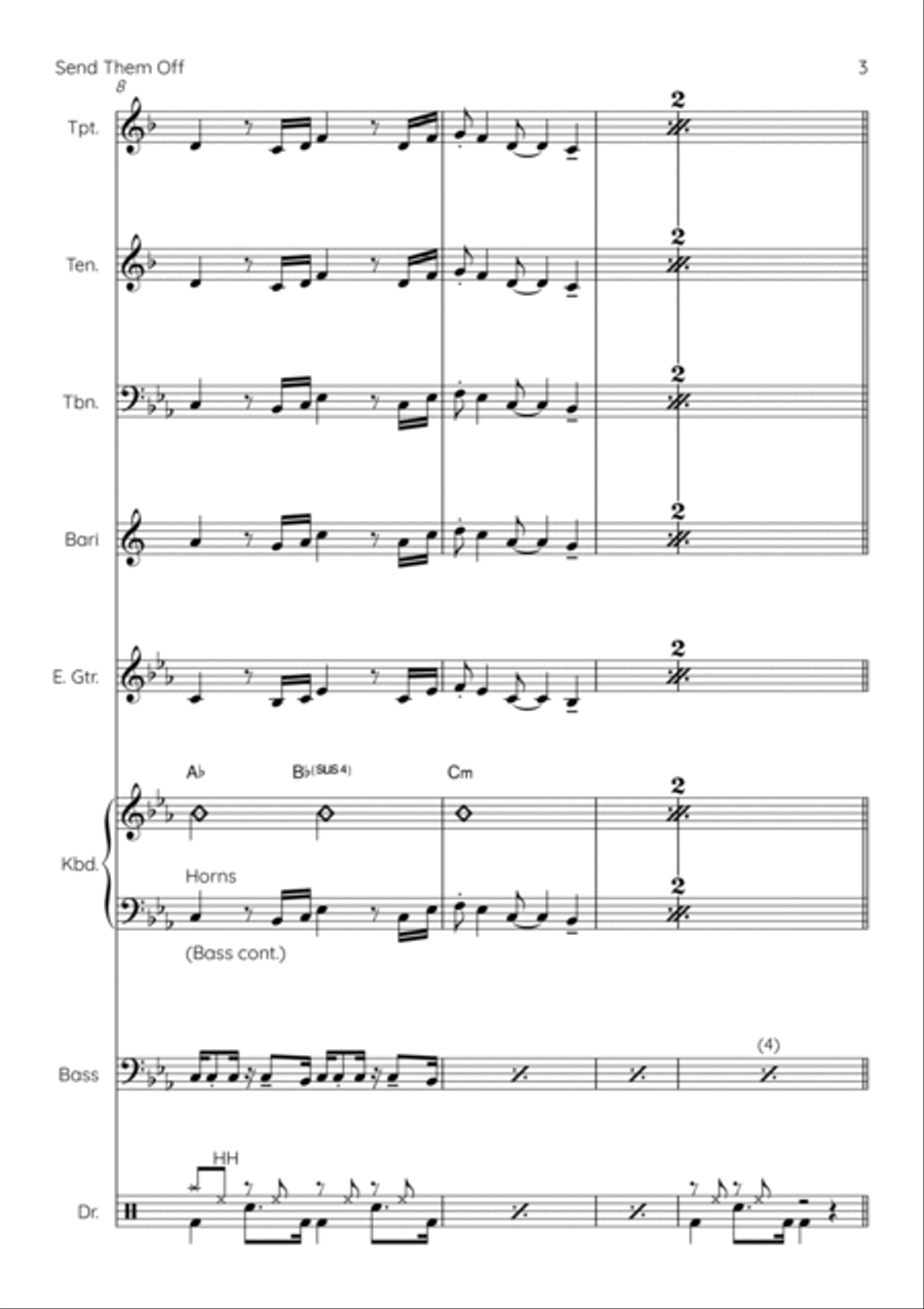 Send Them Off Tenor Saxophone scores gallery preview page 3