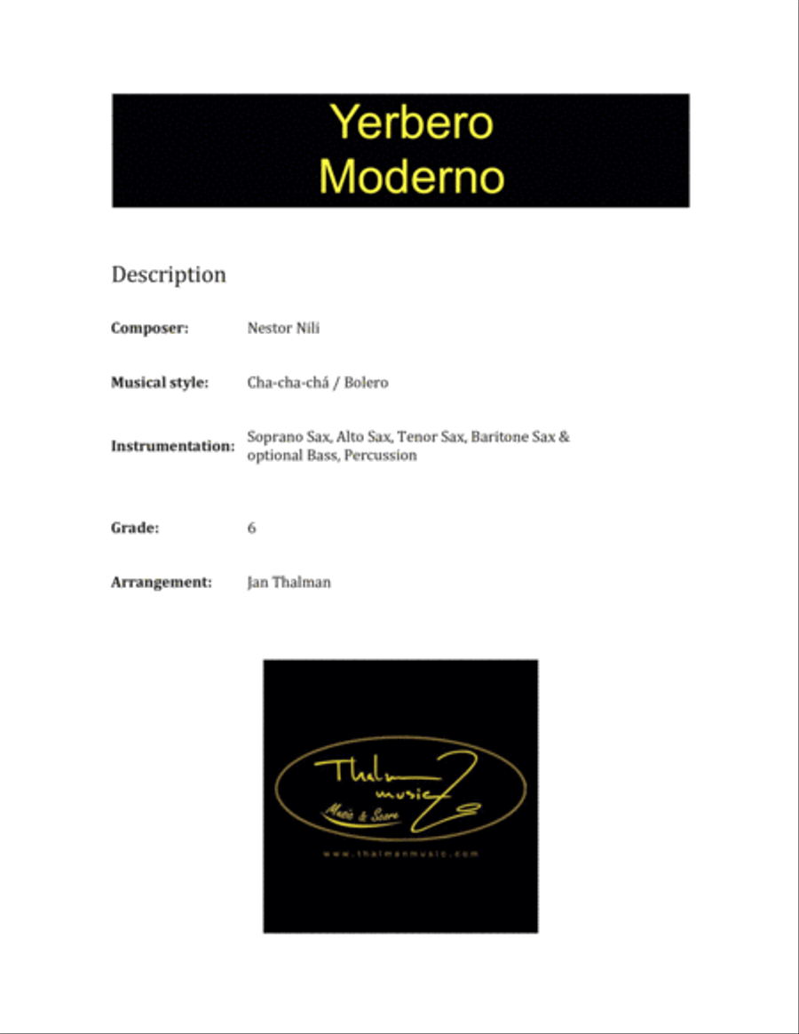 Yerbero Moderno Woodwind Quartet scores gallery preview page 2