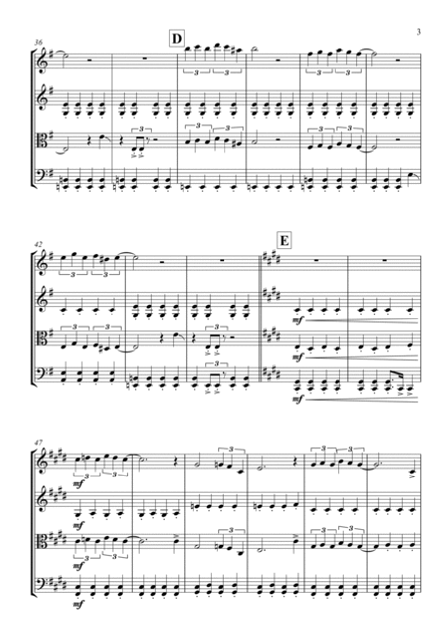 2046 Main Theme With Percussion String Quartet scores gallery preview page 5