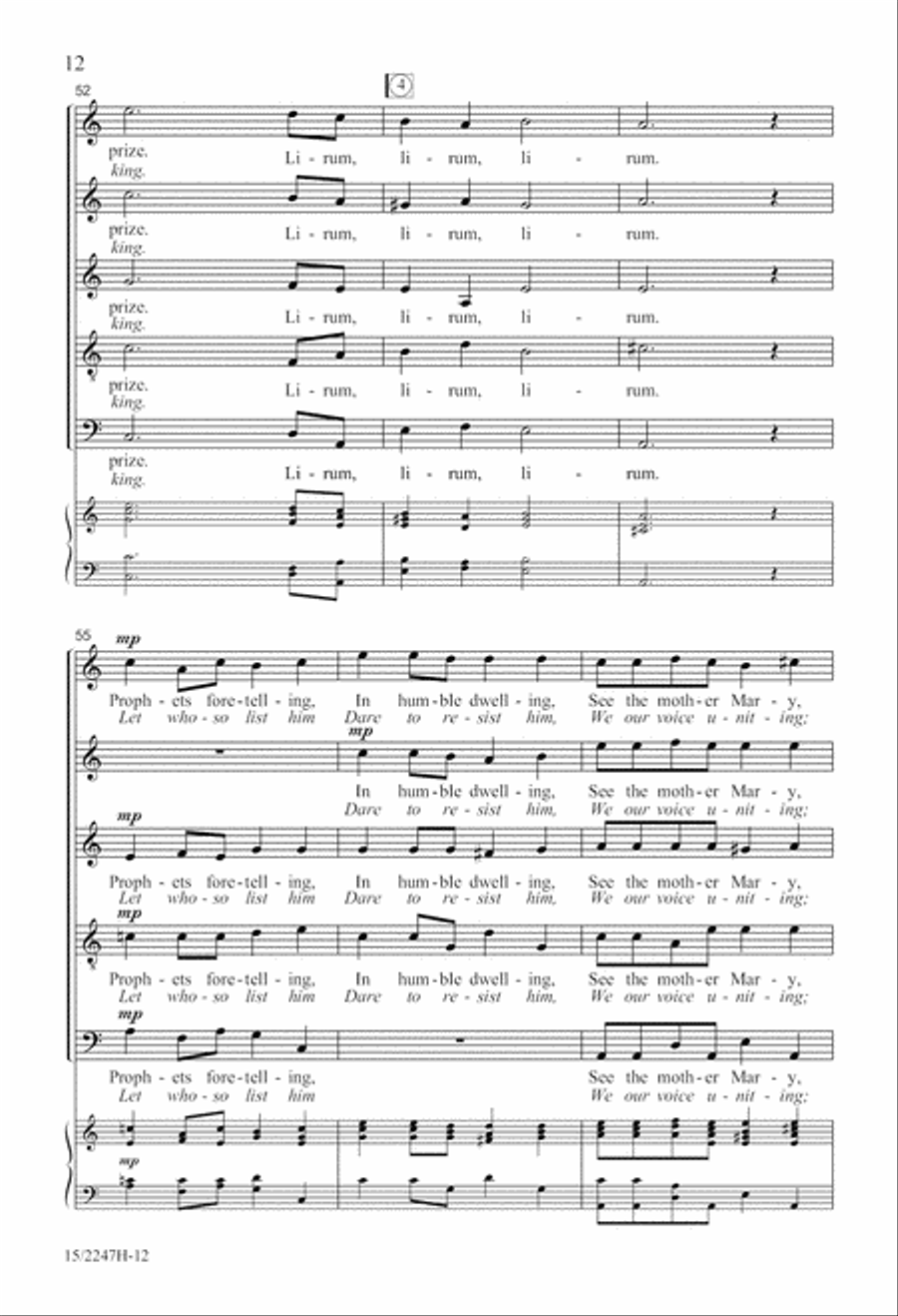 Lirum Lirum Lirum Lirum SSATB scores gallery preview page 13