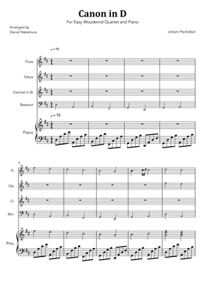 Canon In D (for Woodwind Quartet with Piano)