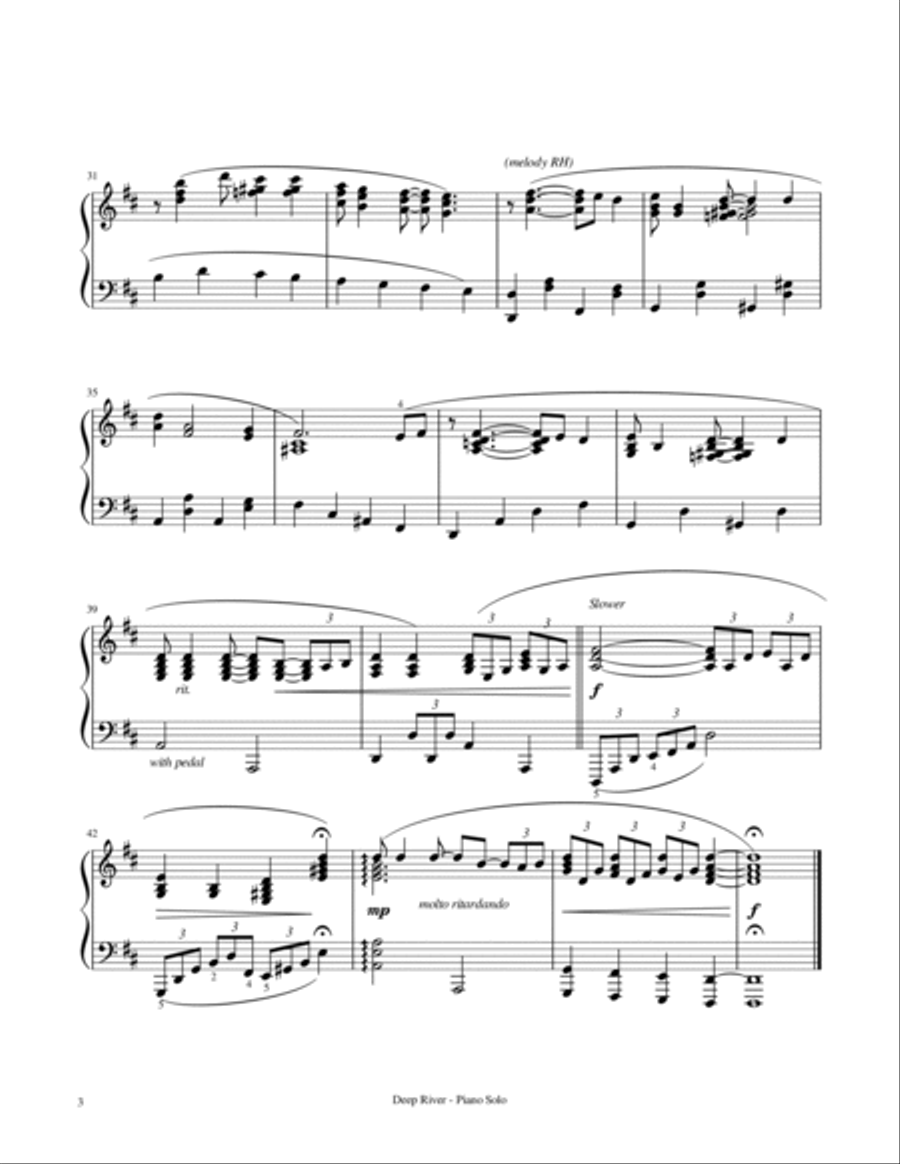 Three African American Spirituals - Piano Solos Piano Solo scores gallery preview page 6