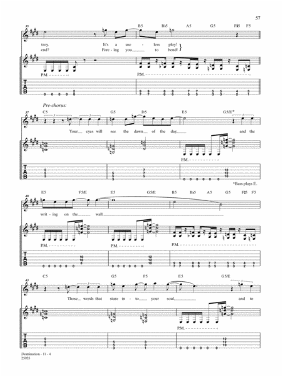 Domination Guitar Tablature scores gallery preview page 4