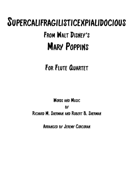 Supercalifragilisticexpialidocious from Walt Disney's MARY POPPINS image number null