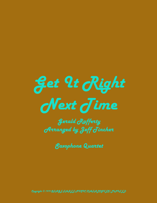 Book cover for Get It Right Next Time