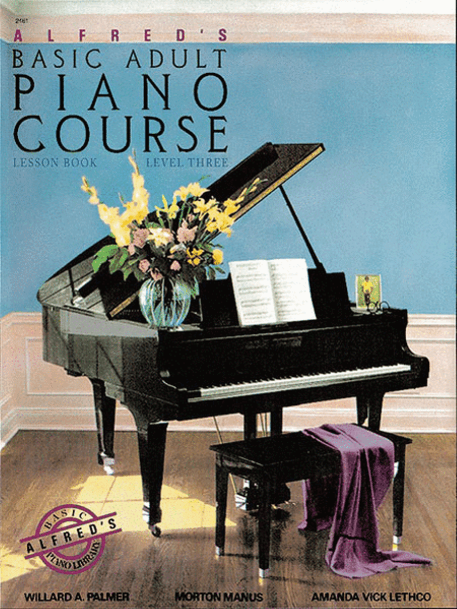 Book cover for Alfred's Basic Adult Piano Course Lesson Book, Book 3