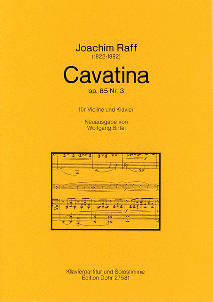 Cavatina für Violine und Klavier op. 85/3