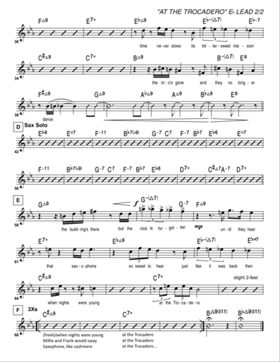 At the Trocadero Jazz Ensemble scores gallery preview page 6