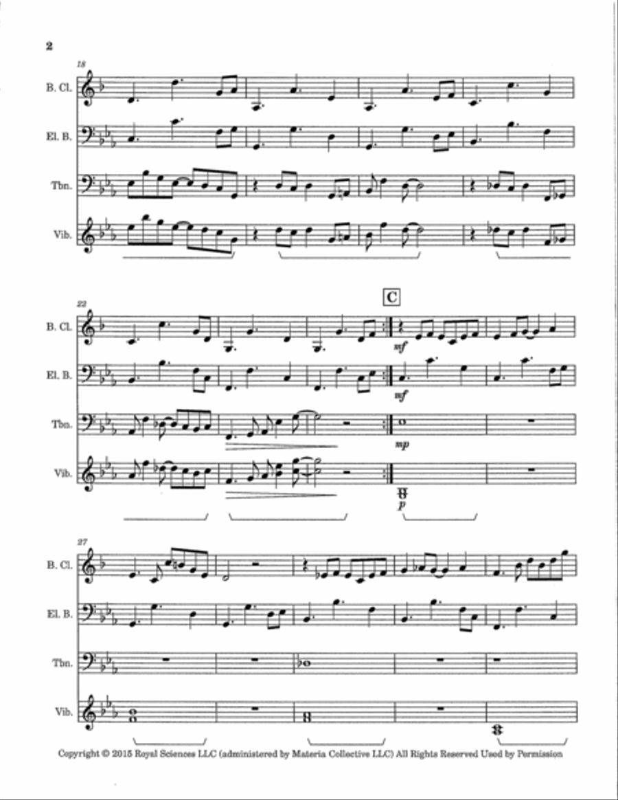 It's Raining Somewhere Else Bass Clarinet scores gallery preview page 2