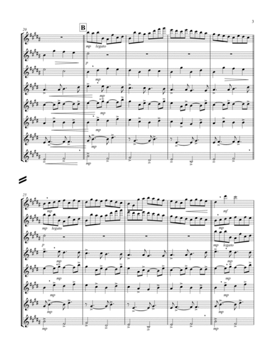 Canon in D (Pachelbel) (D) (Saxophone Octet - 3 Alto, 4 Tenor, 1 Bari) (3 Alto lead) image number null