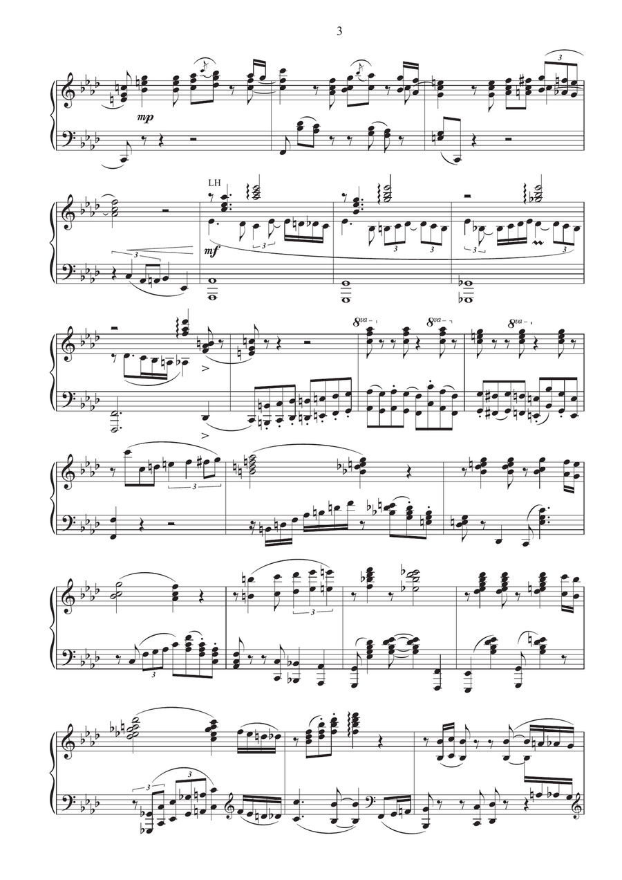 Ojos Negros Piano Solo scores gallery preview page 3