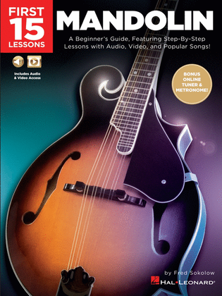 Book cover for First 15 Lessons – Mandolin
