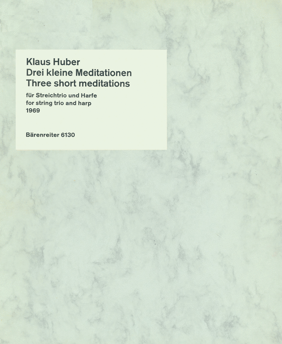 Drei kleine Meditationen aus "Kleine deutsche Messe"