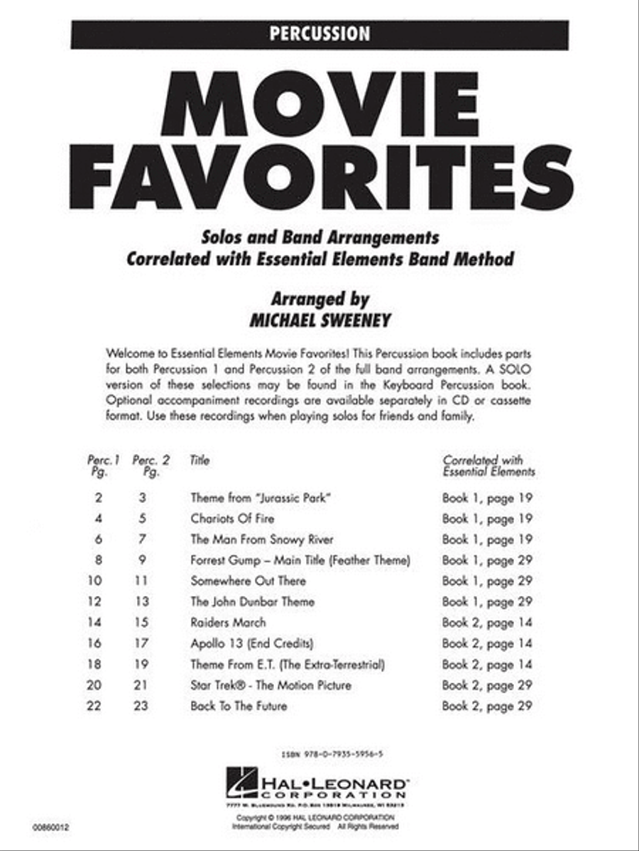 Essential Elements Movie Favorites Concert Band Methods scores gallery preview page 3