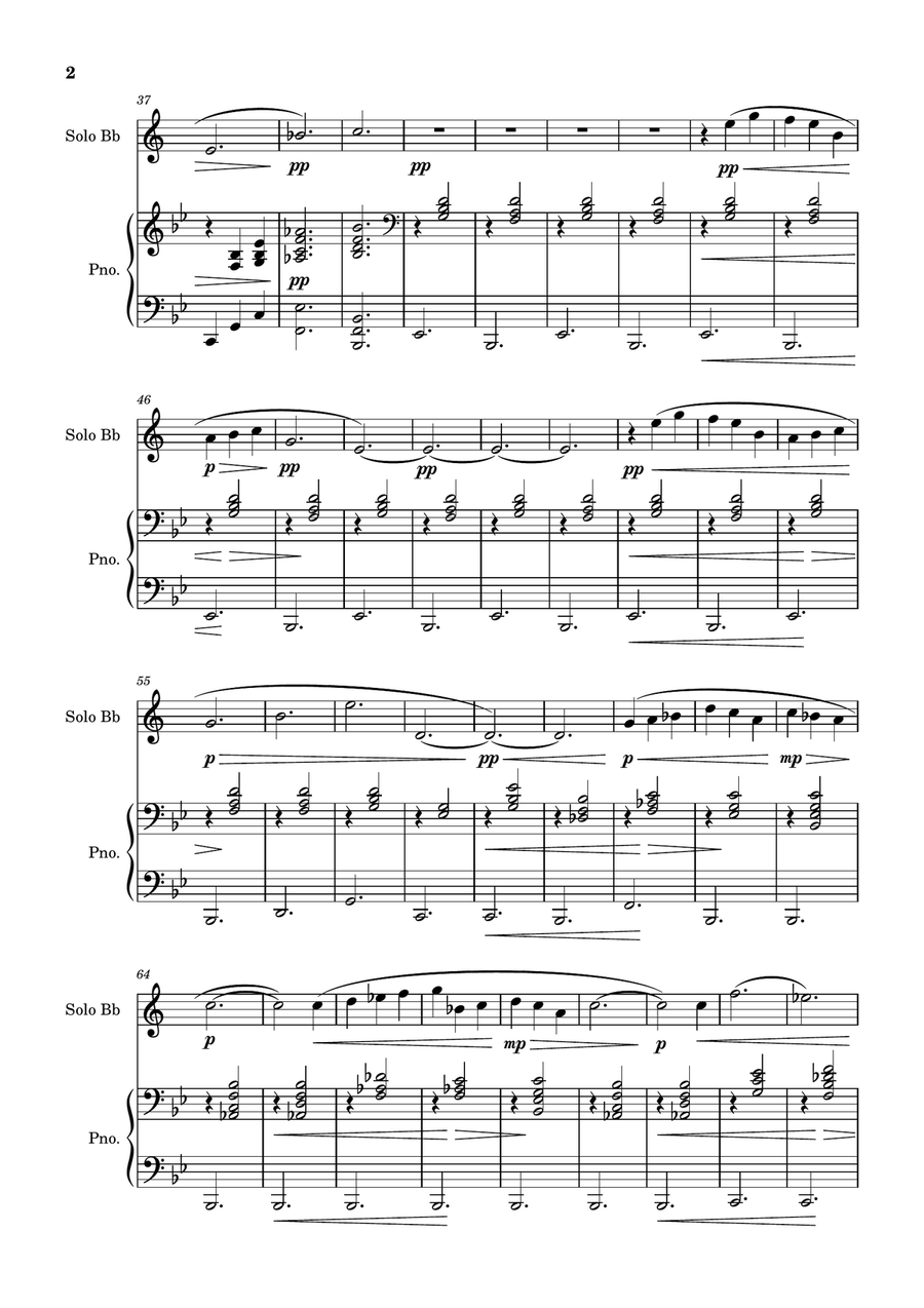 Hungarian Dance n.5 B-Flat Trumpet scores gallery preview page 2