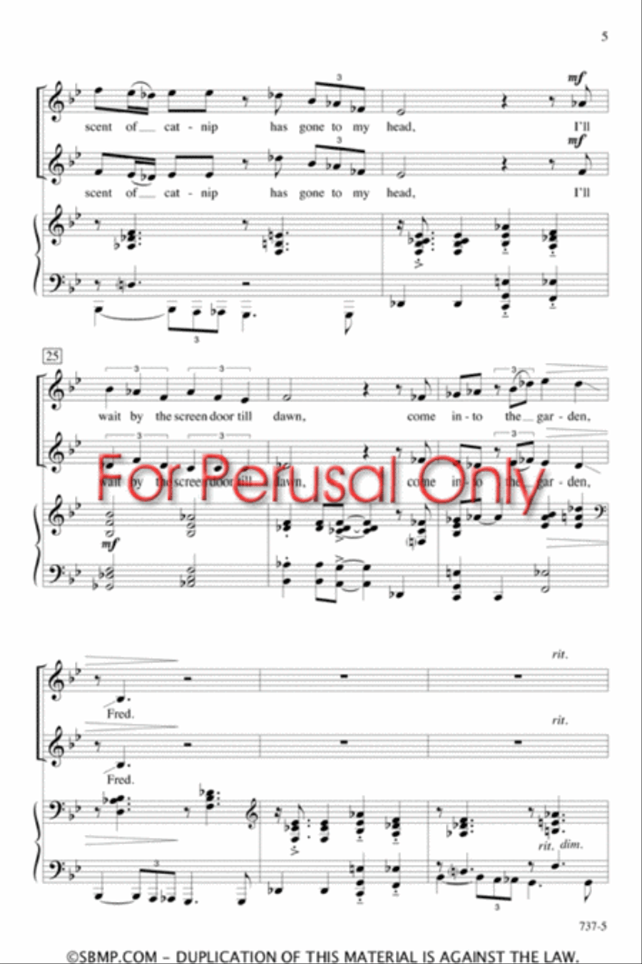 Alley Cat Love Song - SSA Octavo SSA scores gallery preview page 4