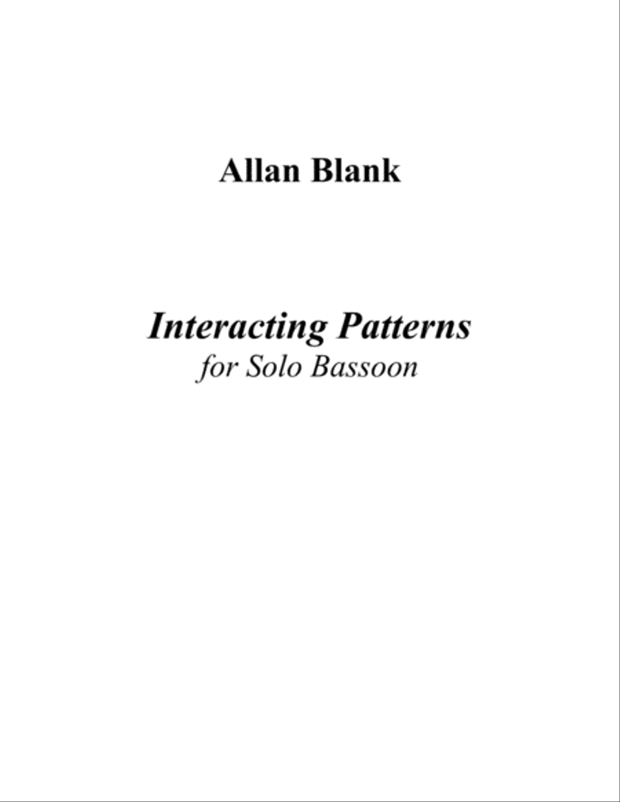 [Blank] Interacting Patterns Bassoon Solo scores gallery preview page 3