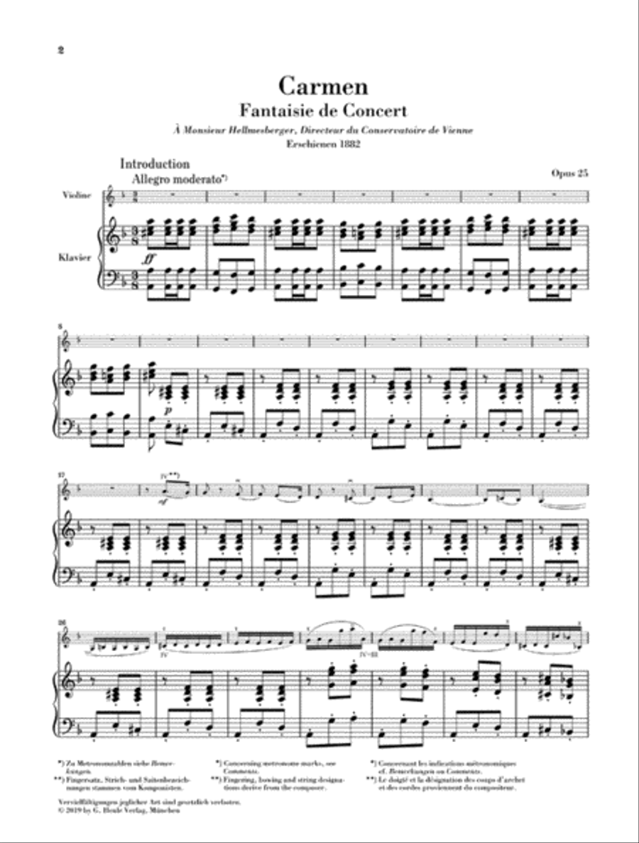 Carmen Fantasy, Op. 25 Violin Solo scores gallery preview page 2
