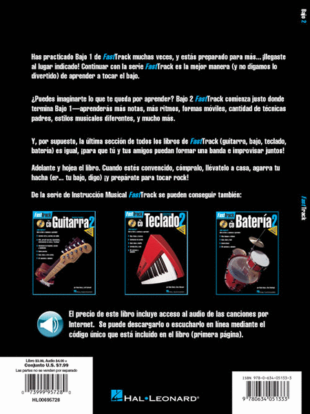 FastTrack Bass Method 2 – Spanish Edition image number null