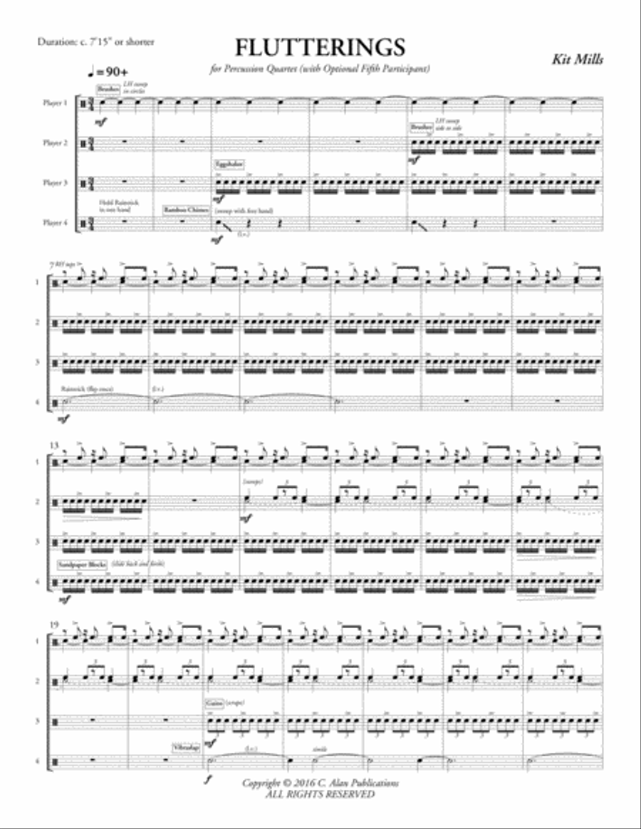 Flutterings Percussion Ensemble scores gallery preview page 5