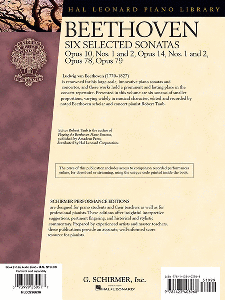 Beethoven - Six Selected Sonatas image number null