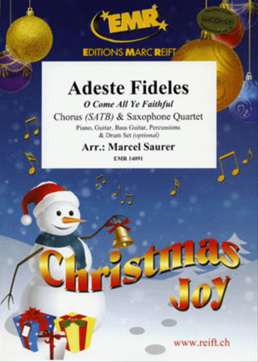 Adeste Fideles Saxophone Quartet scores gallery preview page 1