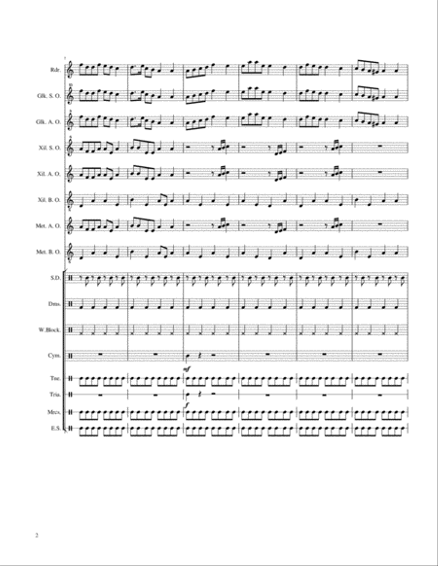 Gōngxǐ Gōngxǐ Orff Instrument scores gallery preview page 3