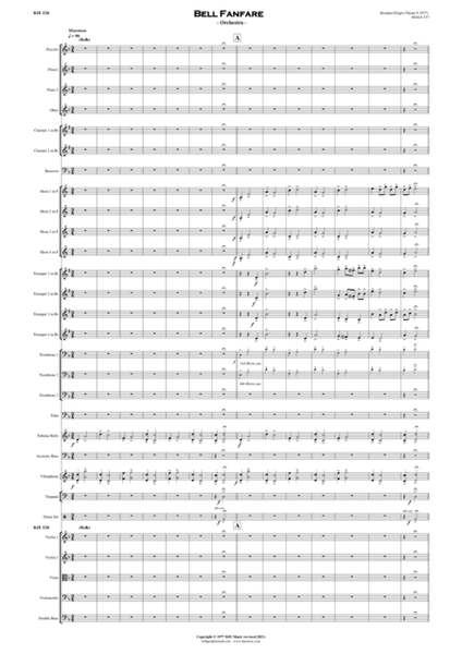 Bell Fanfare - Orchestra Score and Parts PDF image number null