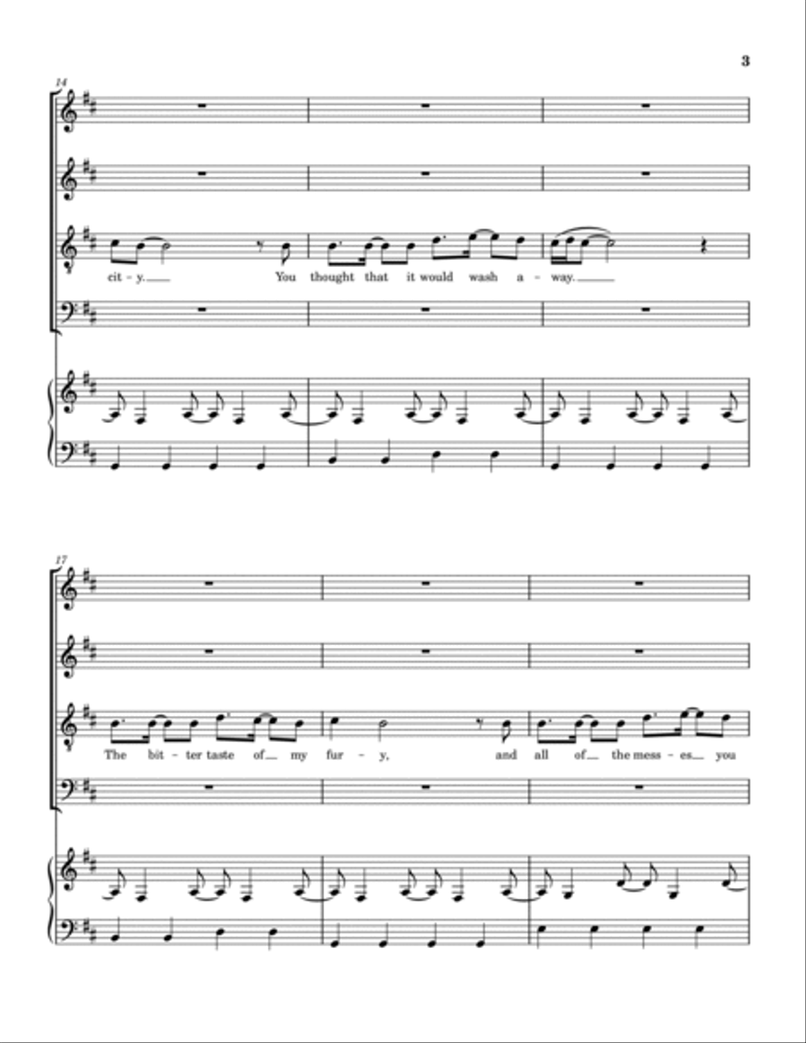 Can't Catch Me Now 4-Part scores gallery preview page 4