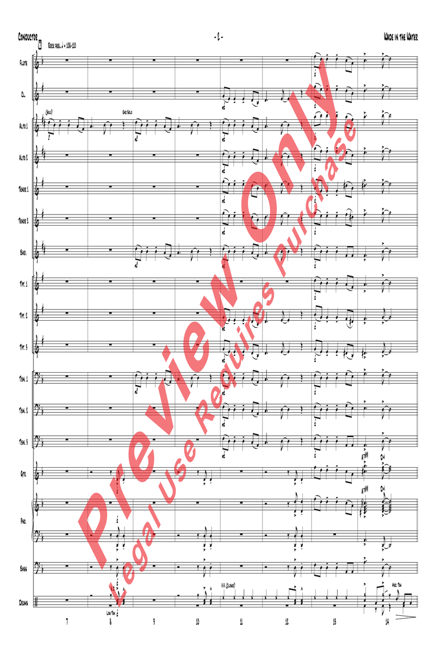 Wade in the Water Wade in the Water Jazz Ensemble scores gallery preview page 4