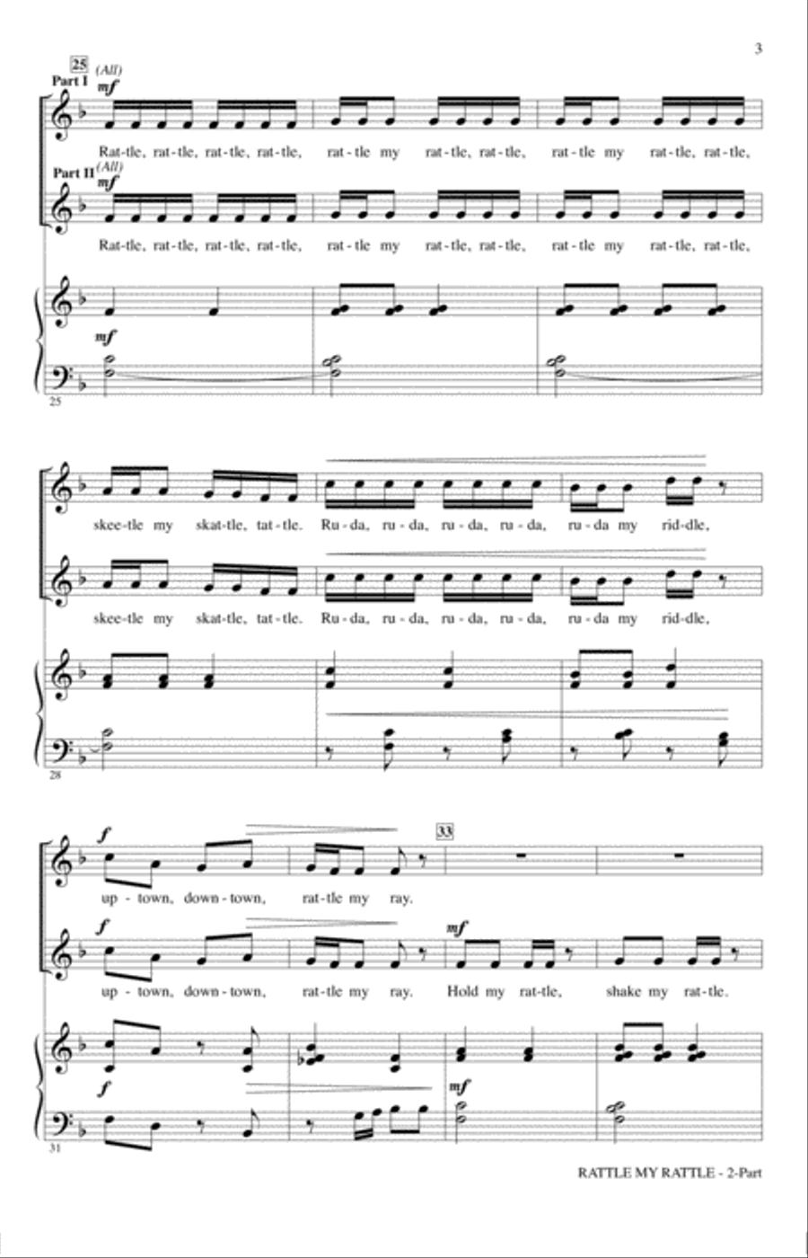 Rattle My Rattle (arr. Susan Brumfield) 2-Part scores gallery preview page 2