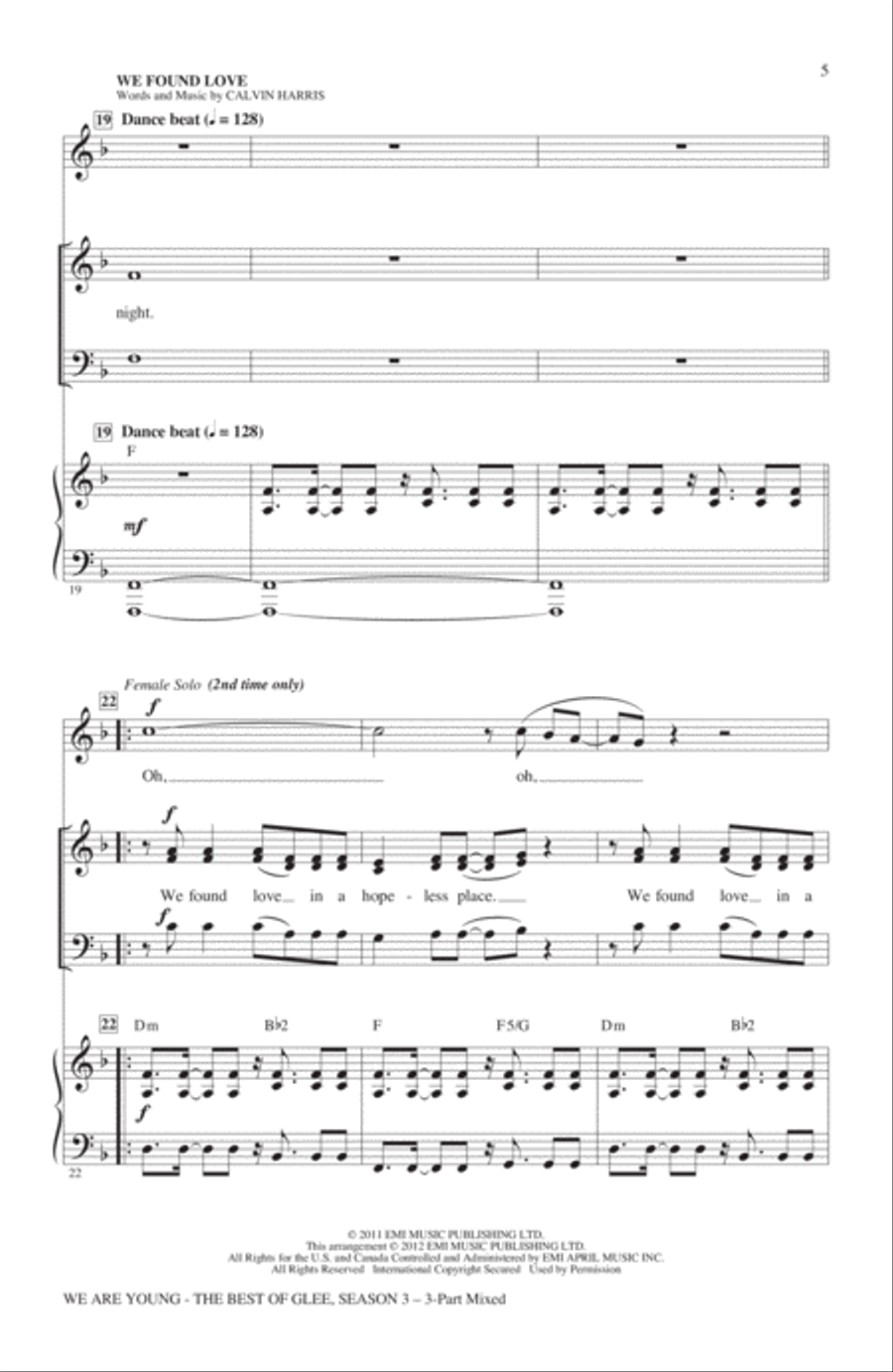 We Are Young (The Best Of Glee Season 3) (Medley) 3-Part scores gallery preview page 4