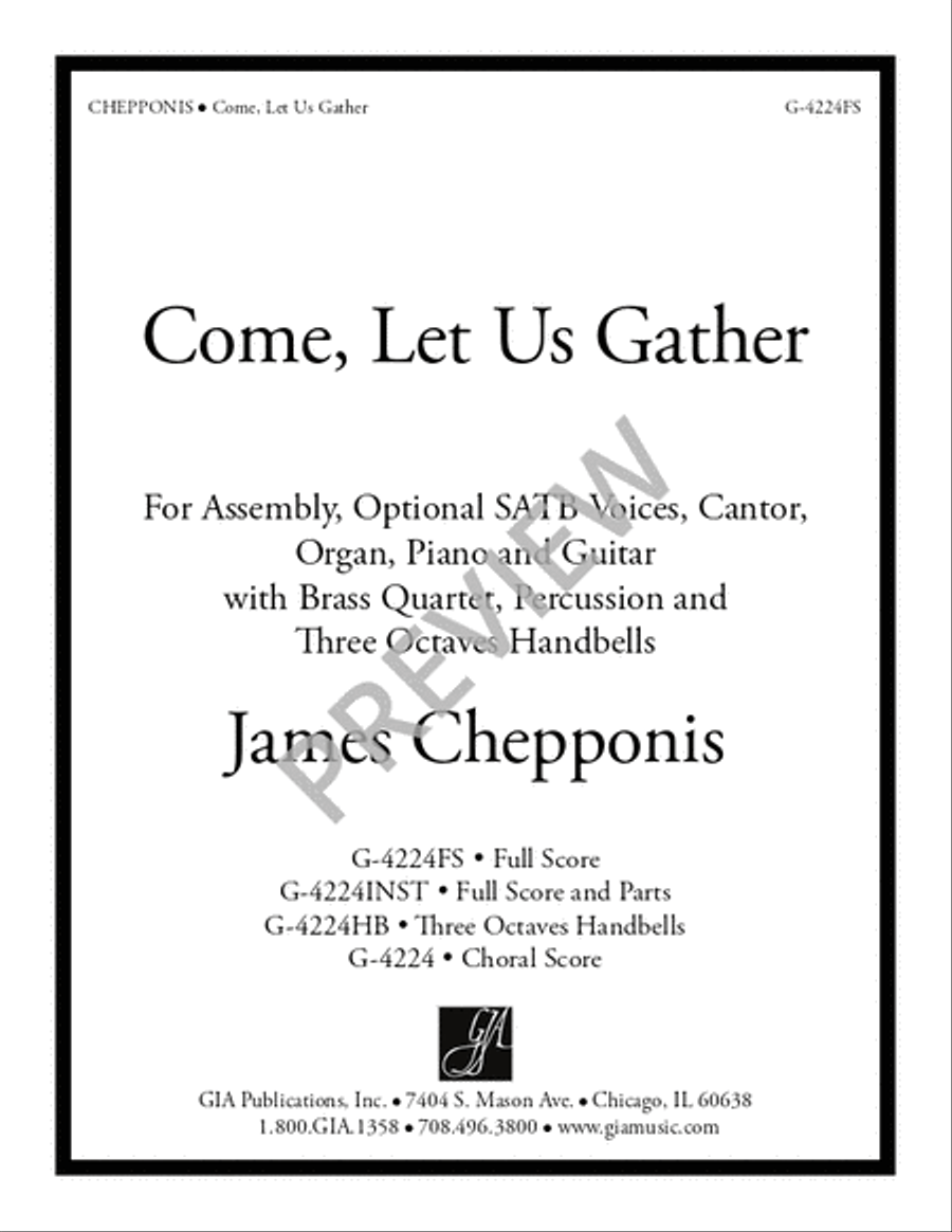 Come, Let Us Gather (Full Score) 3-Octaves scores gallery preview page 2