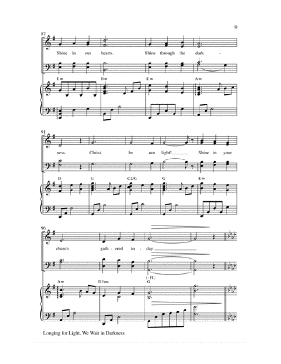 Longing for Light, We Wait in Darkness 4-Part scores gallery preview page 9