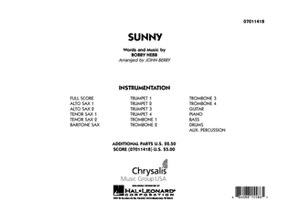 Book cover for Sunny - Full Score