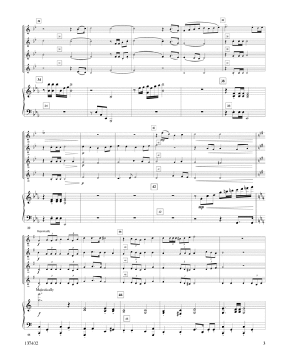 Hallelujah! What A Saviour French Horn Quartet scores gallery preview page 3