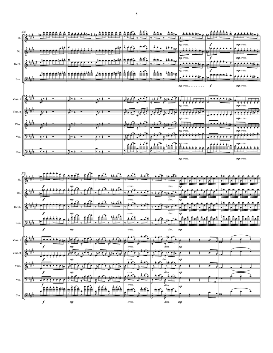 Moonlight Sonata (Movement III) for orchestra Chamber Orchestra scores gallery preview page 5