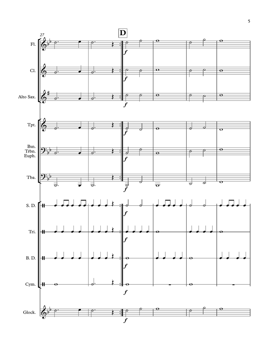 Chorale (for Grade 0.5 Band) Concert Band scores gallery preview page 5