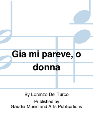 Book cover for Gia mi pareve, o donna