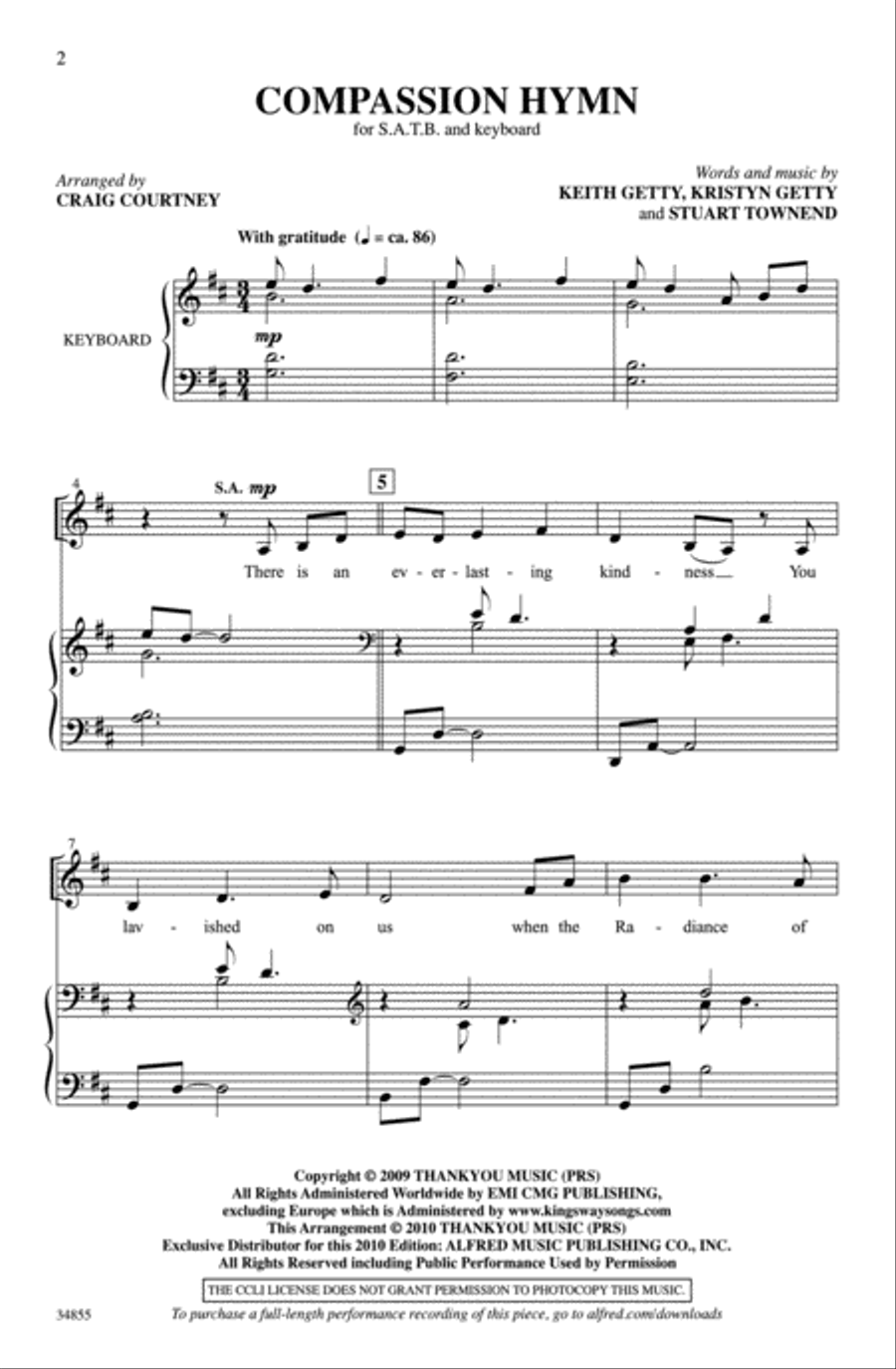 Compassion Hymn 4-Part scores gallery preview page 2