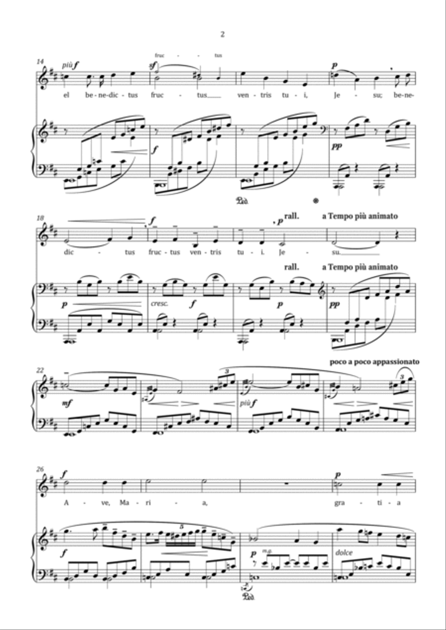 Massenet-Ave Maria(Méditation from Thaïs) for voice and piano Massenet-Ave Maria(Méditation from Thaïs) for voice and piano Voice Solo scores gallery preview page 3