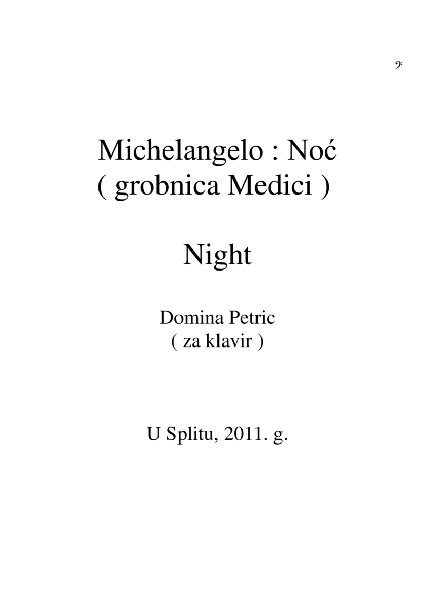 Michelangelo, Capella Medici: Night image number null
