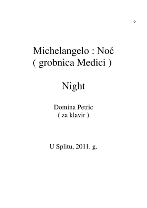 Michelangelo, Capella Medici: Night