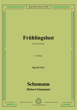 Schumann-Frühlingslust Op.125 No.2,in E Major