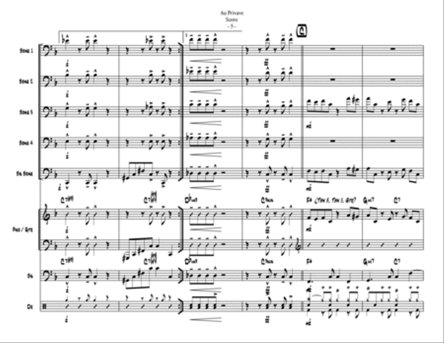 Au Privave Brass Quintet scores gallery preview page 6