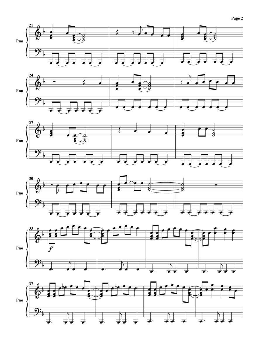 Enola Gay Piano Solo scores gallery preview page 2