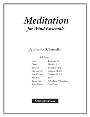 Book cover for Meditation for Wind Ensemble