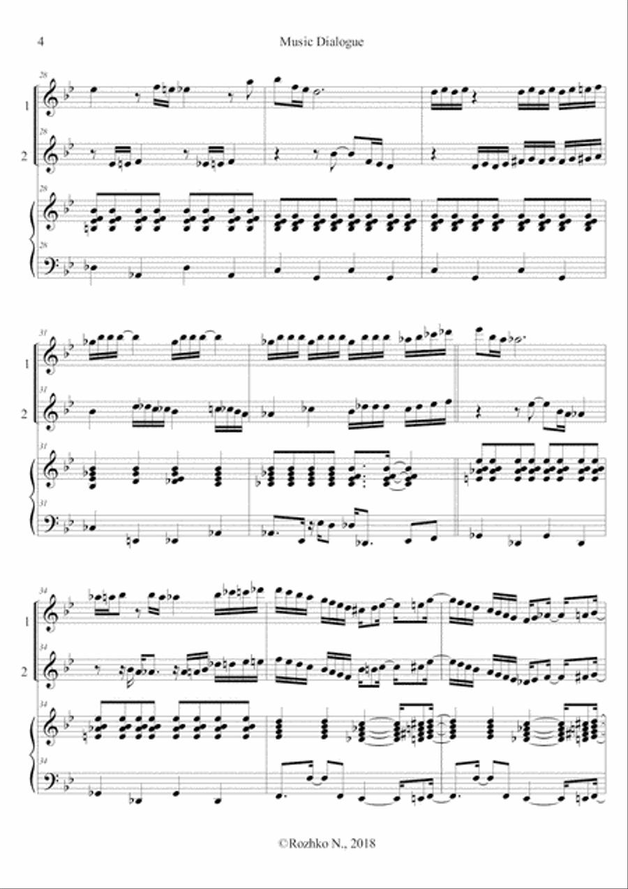 Music Dialogue (violin duet) String Duet scores gallery preview page 5