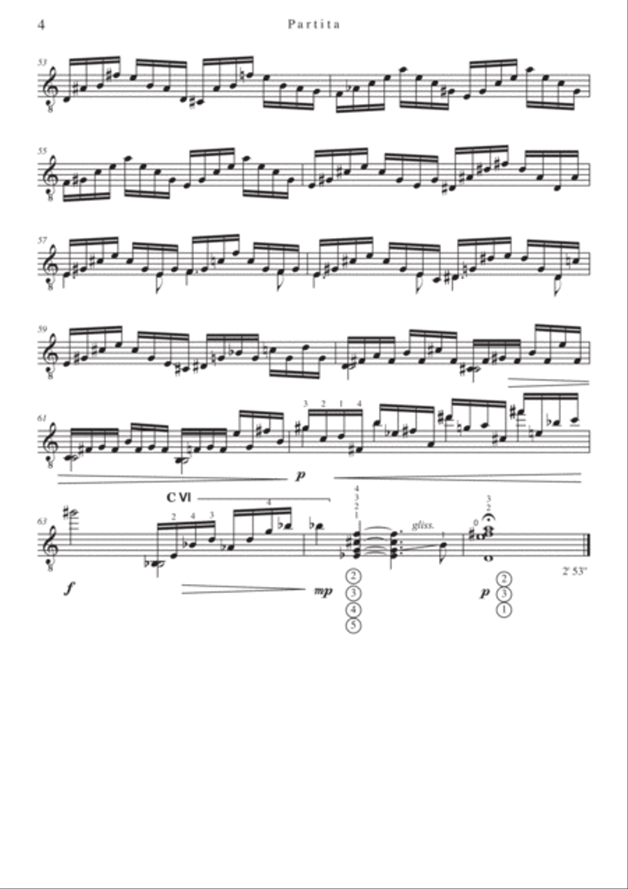 Partita for guitar Acoustic Guitar scores gallery preview page 6